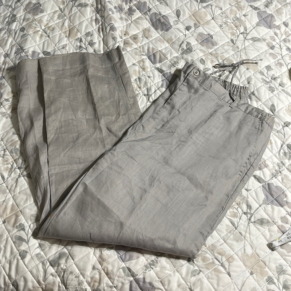 Daniel Ellissa gray linen pants 40